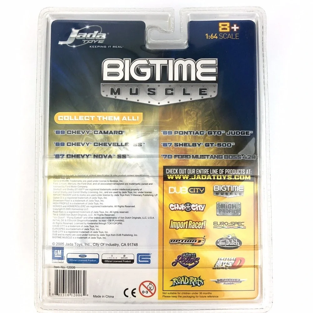 Jada Dub City Bigtime Muscle 69 1969 Pontiac GTO Judge Orange Diecast 1/64 Scale